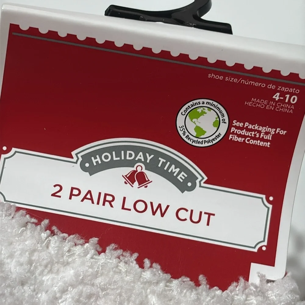 Holiday Time Women's 2 Pair Low Cut Socks